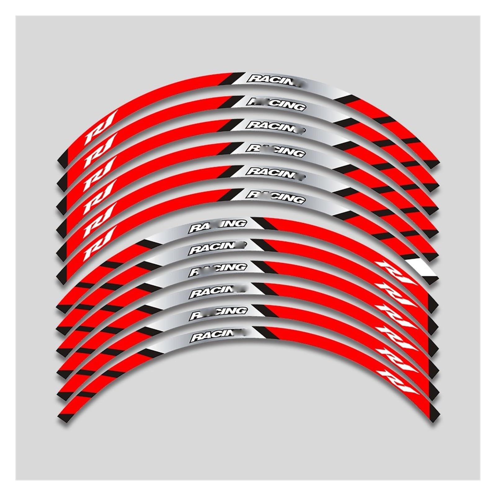 Frynuzb A9 Applique For For Yzfr1 Yzf R1 17Inch Motorcycle Sticker Wheels Reflective Stripe Rim Waterproof Decorative Decals Set(A9)