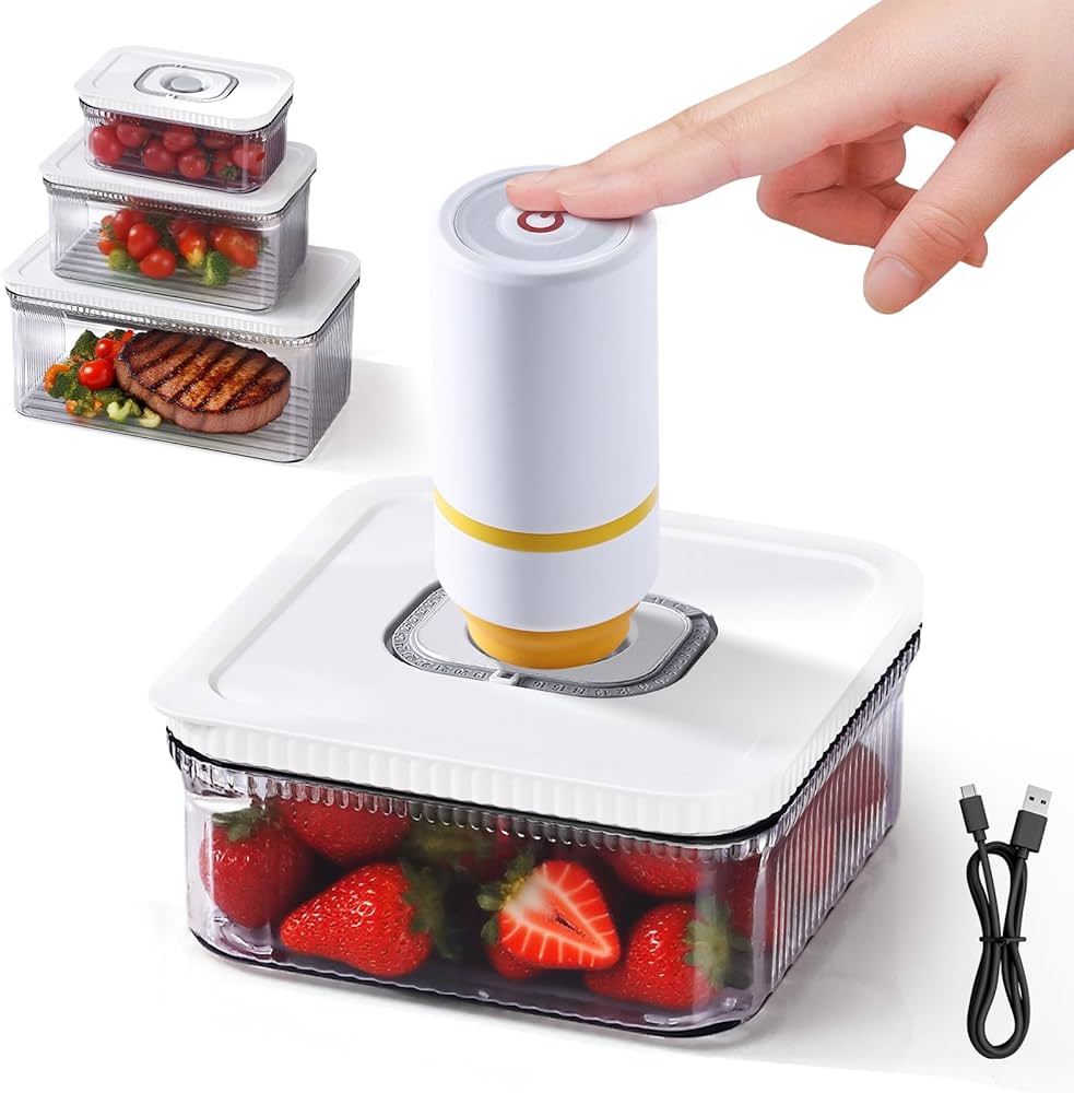 Amazon|Packlyx 真空保存容器 自動真空 保存容器 1.2L ABS食品級素材 Amazon|Packlyx 真空保存容器 自動真空 保存容器 1.2L ABS食品級素材