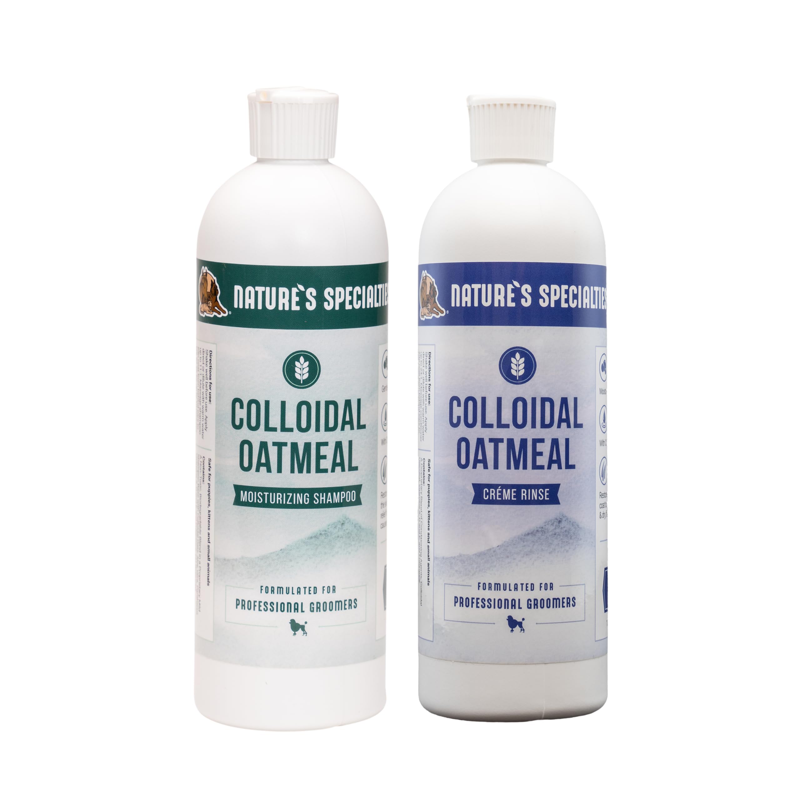 Nature's Specialties Oatmeal Shampoo and Rinse Dog Bundle, 16oz