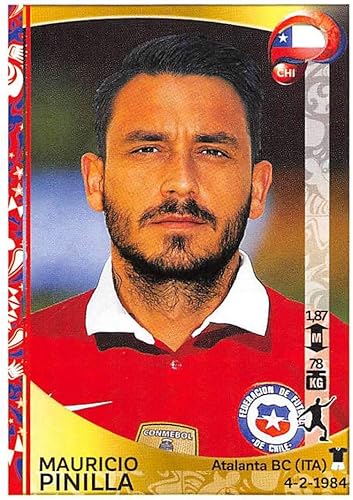 2016 Panini Copa America Centenario Soccer Sticker #348 Mauricio Pinilla 2 Inch wide X 3 inch tall album sticker disponible en Yaxa Colombia