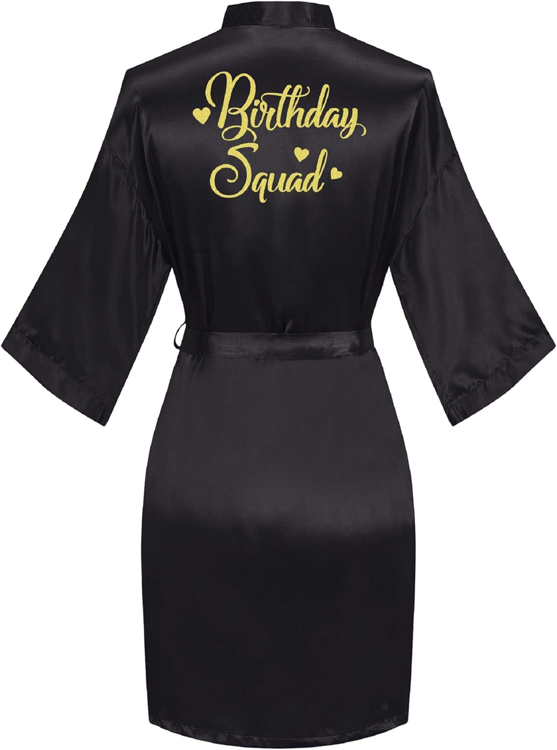 PENGEE Women's Birthday Robes Queen Squad Silky Kimono Nightgown Spa Bathrobes Sleepover Party Dressing Gown