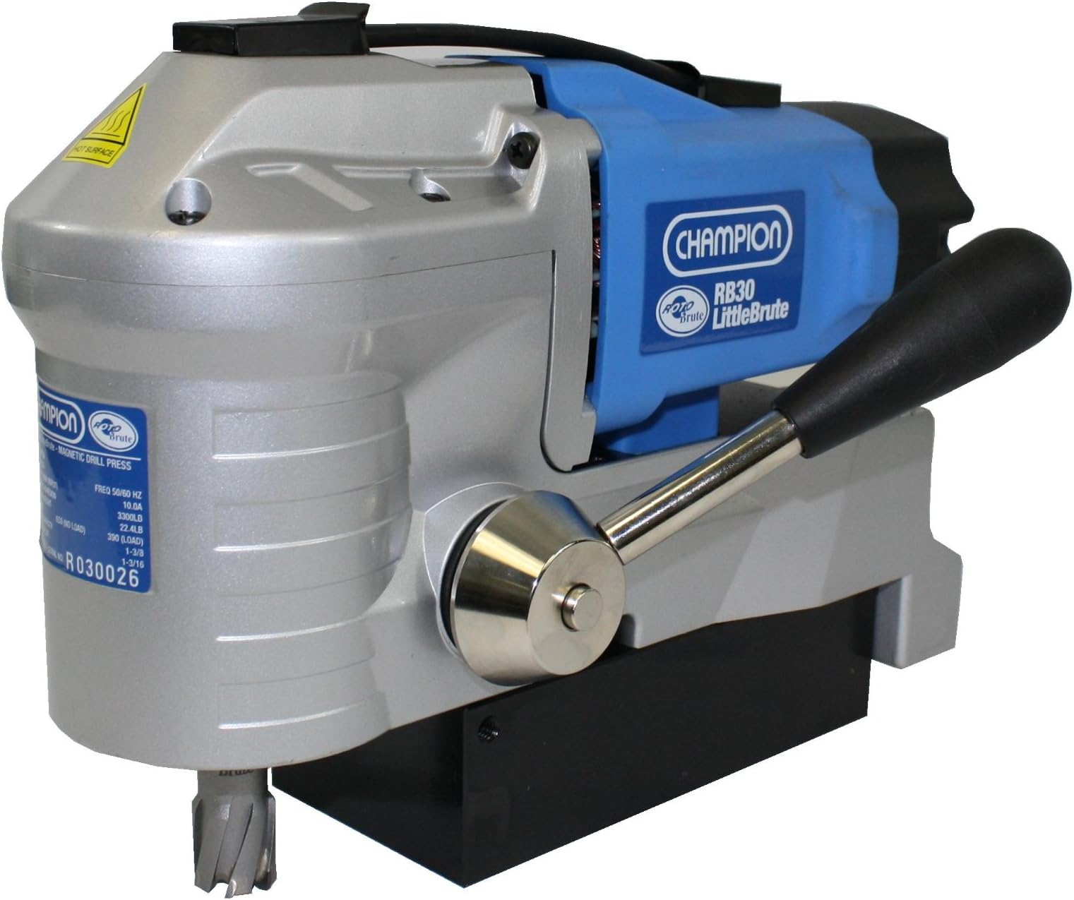 Champion Cutting Tool RotoBrute RB30 LittleBrute Low Profile, Lightweight, Portable Magnetic Drill Press: Up to 1-3/8" Diameter, 1-3/16" Depth of Cut