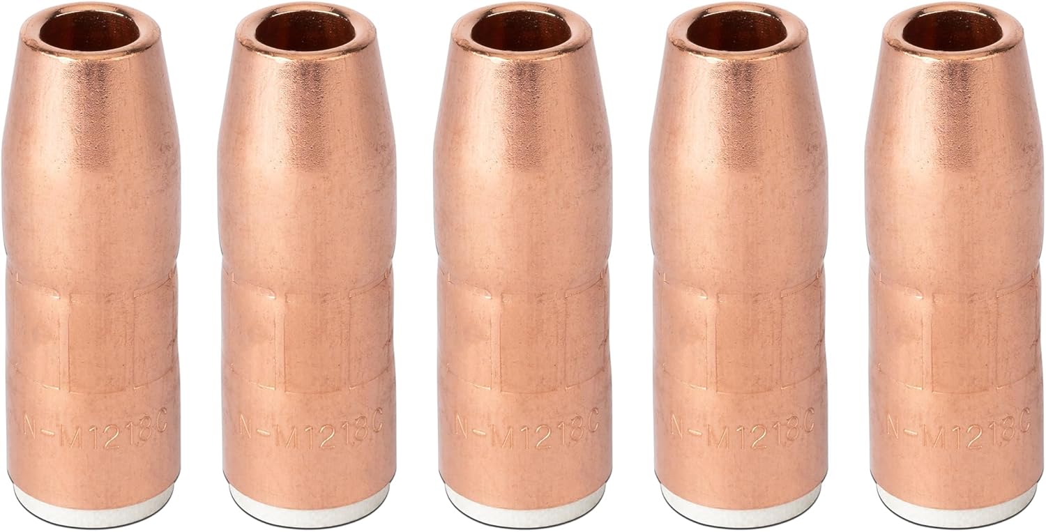 5PK N-A5818C Nozzle Large 5/8 Orifice 1/8 Recess For Bernard MIG Welding Guns for Mliier MDX-250 Acculock S N-A5818CM
