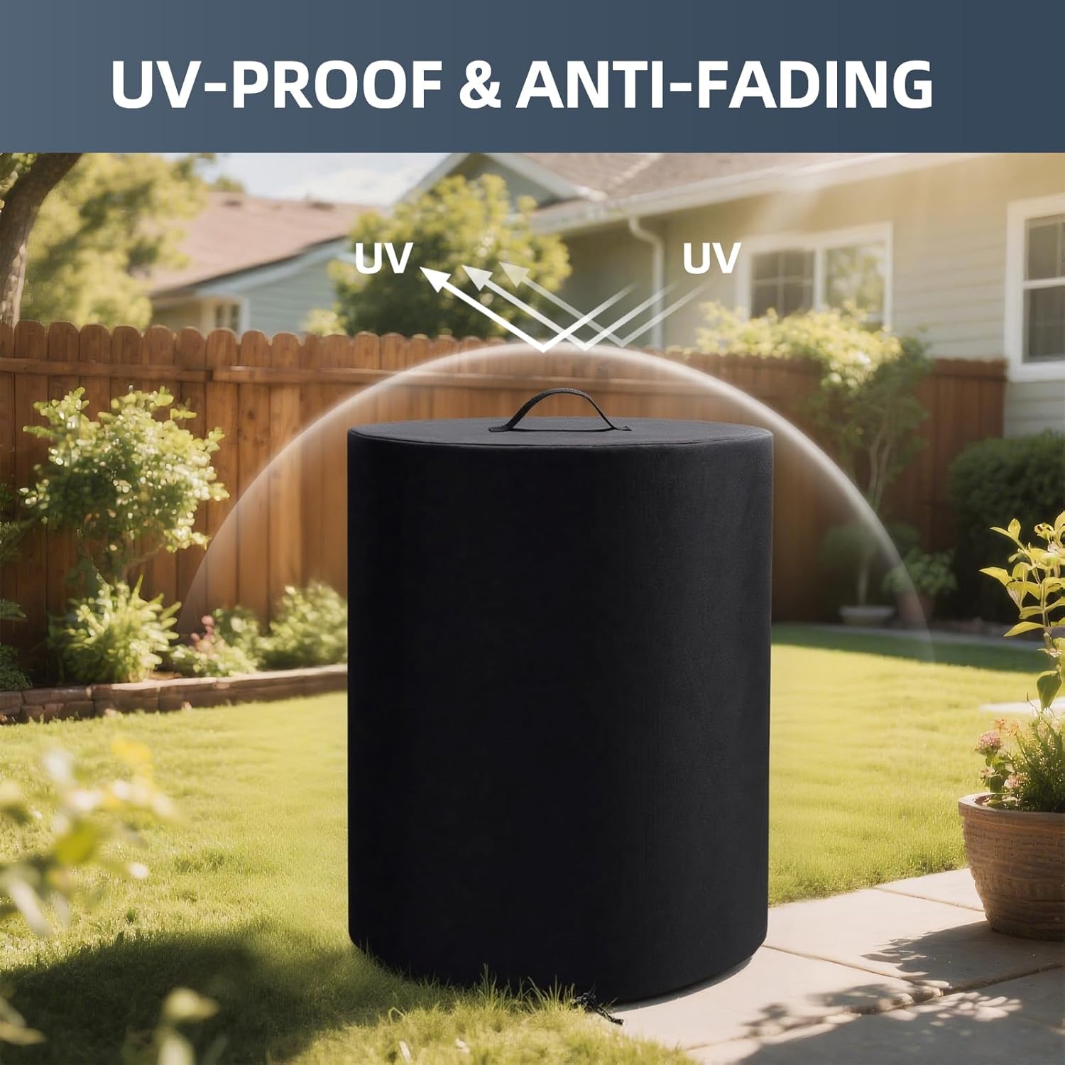 Fire Pit Cover for Ninja Fireside 360 Outdoor Heater & Fire Pit, Waterproof and Windproof Firepit Accessories, UV & Tear Resistant (Cover Only)