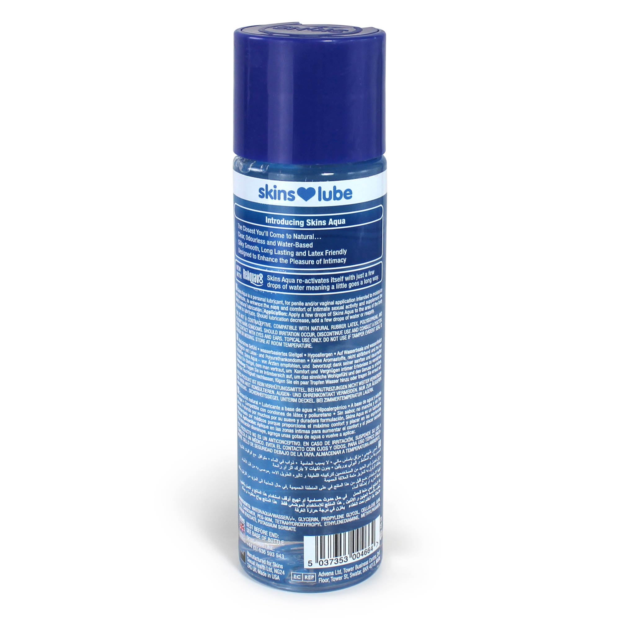 Amazon.com: Skins Aqua Water Based Lube – Enjoy long lasting natural  intimacy with hypoallergenic lubricant 4.4 Oz : Everything Else