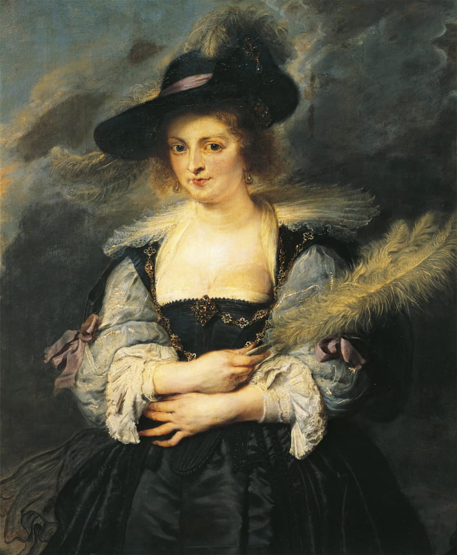 SERENDIPITP Vintage Wall Art Canvas Nordic Poster Canvas Print Picture Portrait of Helene Fourment by Peter Paul Rubens Wall Art Poster for Home Decor 60x90cm