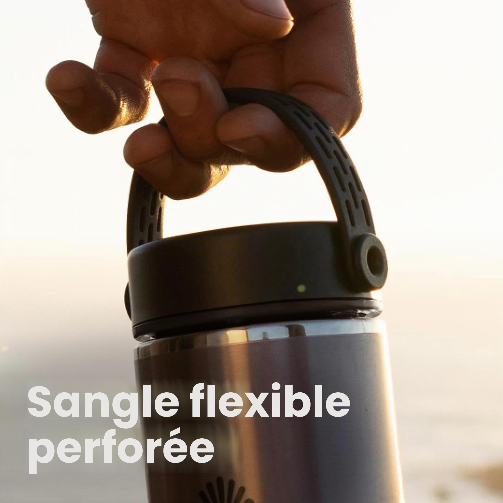 Hydro Flask - Bouteille d'eau légère de 710 ml Trail Series – Bouteille d'eau isotherme en acier inoxydable réutilisable avec bouchon flexible étanche – Large ouverture – Tourmaline
