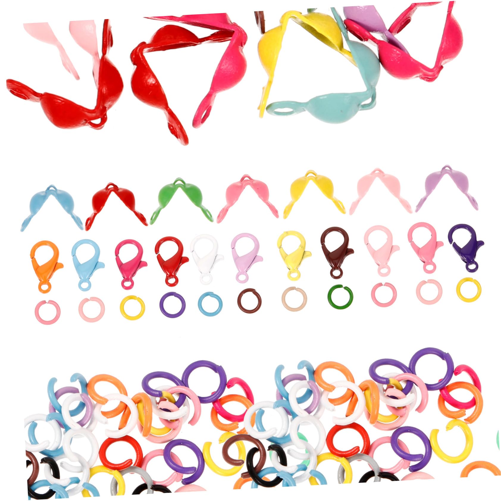 5 Set Chiusura A Moschettone Gioielli Punta Del Tallone Nodo Cappellini Fai Da Te Aperto Anello Di Salto Connettori Risultati Dei Monili Accessori Fai Da Te Collana Anello Di