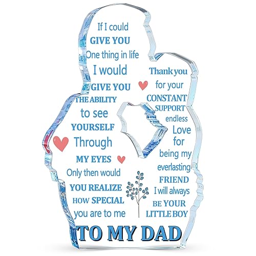 Dads Fathers Day Gift From Daughter Son Acrylic Plaque Block