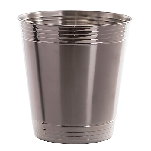 Vista 5 de BINO Cesta de basura de metal para el hogar, oficina, baño, dormitorio, cocina y más Papelera para dormitorio Papelera de escritorio Artículos