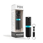 POM Premium Pepper Spray Keychain, Quick Release Access Flip Top Safety, Police Grade OC Formula with UV Marking Dye, 25 Precision Bursts, 10 Foot Effective Range, Made in USA
