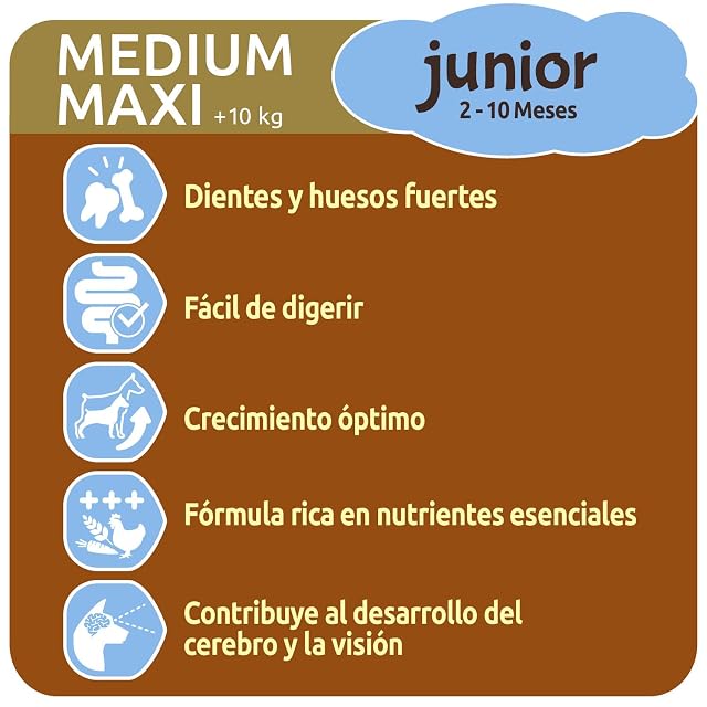 Foto 3 de 6 de Ultima - Pienso para perros cachorros Ultima Junior Medium-Maxi pollo y arroz