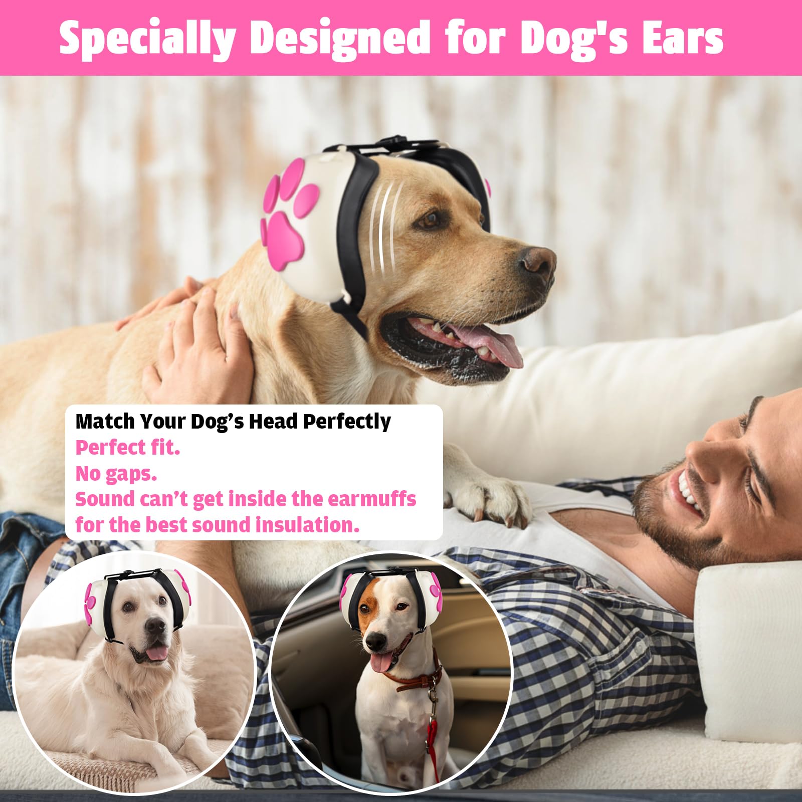 Upgraded Dog Ear Muffs 22dB Noise Cancelling Headphones - Dettaglio