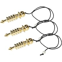RELIGHT Pendulum Dowsing Metal Isis Divination Spiritual Feng Shui Goods Pendulum Dowsing Sheet with Storage Bag Gold, Medium, 4 Rings x 3