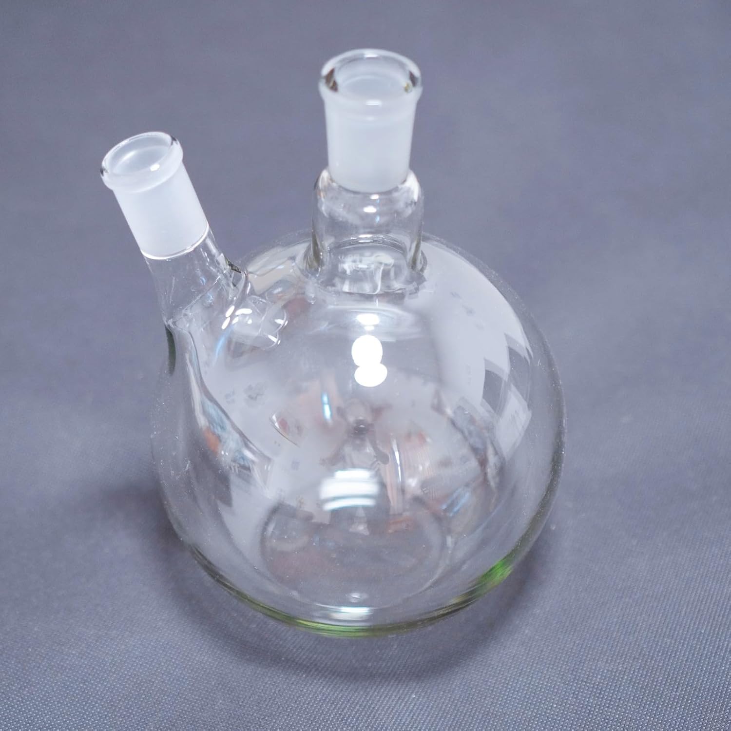 Laboratory Glass 2-Neck Flat Bottom Flask 24/40 Boiling Flask (2000 ml)