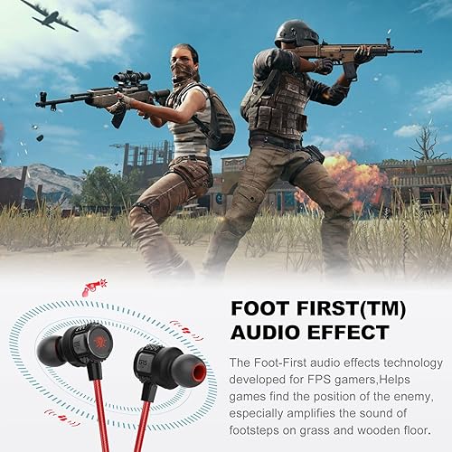 Miniatura 5 de Innens Auriculares para juegos con cable de 0138in con cancelación de ruido auriculares intrauditivos para juegos con micrófono y controles de