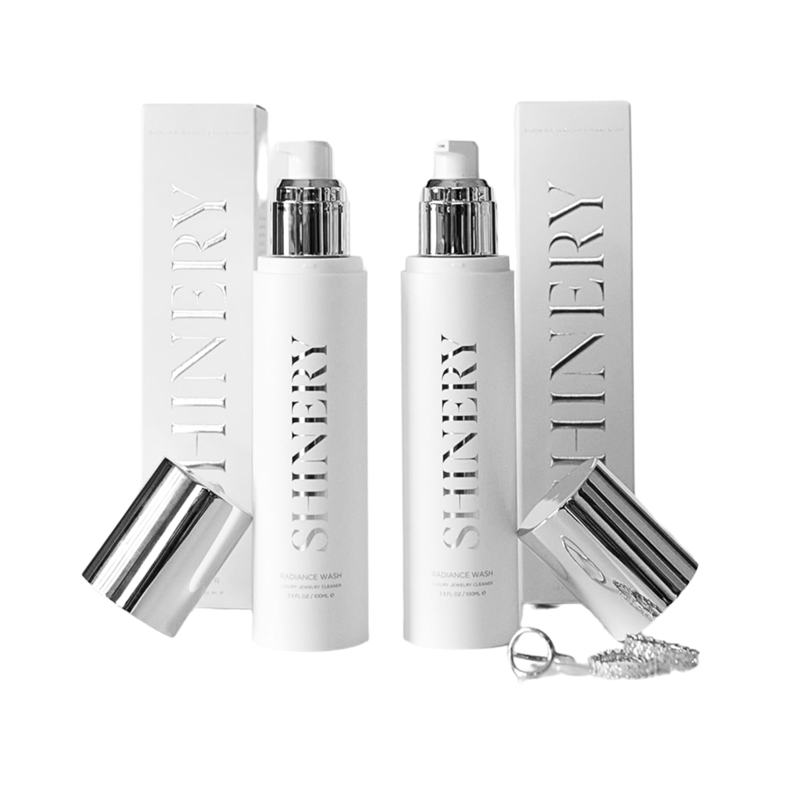 Shinery Radiance Wash, Jewelry Cleaner Solution for All Jewelry Types Including Silver, Gold, and Diamond Fine Luxury Jewelry Made in USA, Pack of 2