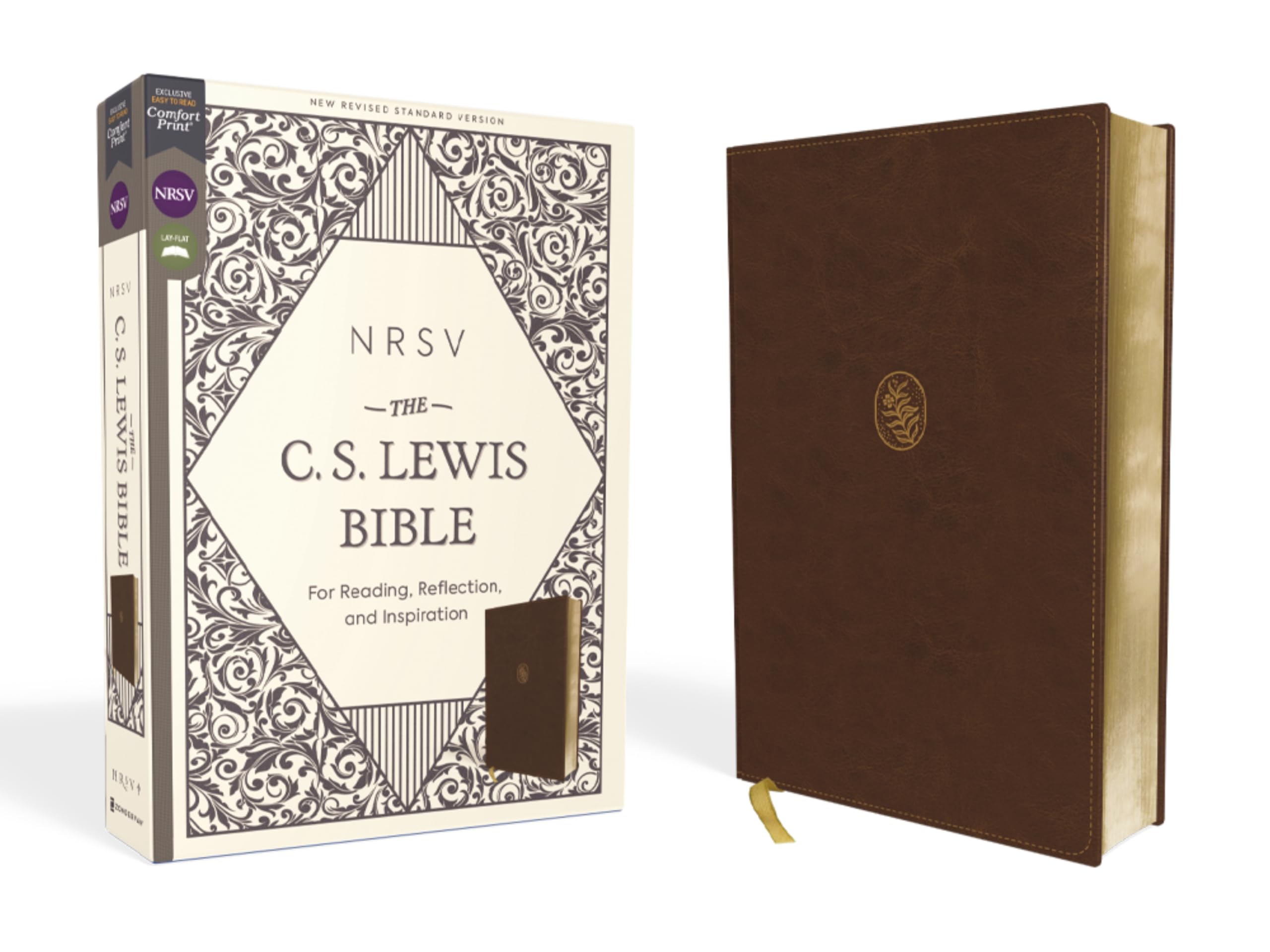 NRSV, The C. S. Lewis Bible, Leathersoft, Brown, Comfort Print: For Reading, Reflection, and Inspiration Imitation Leather – October 5, 2021