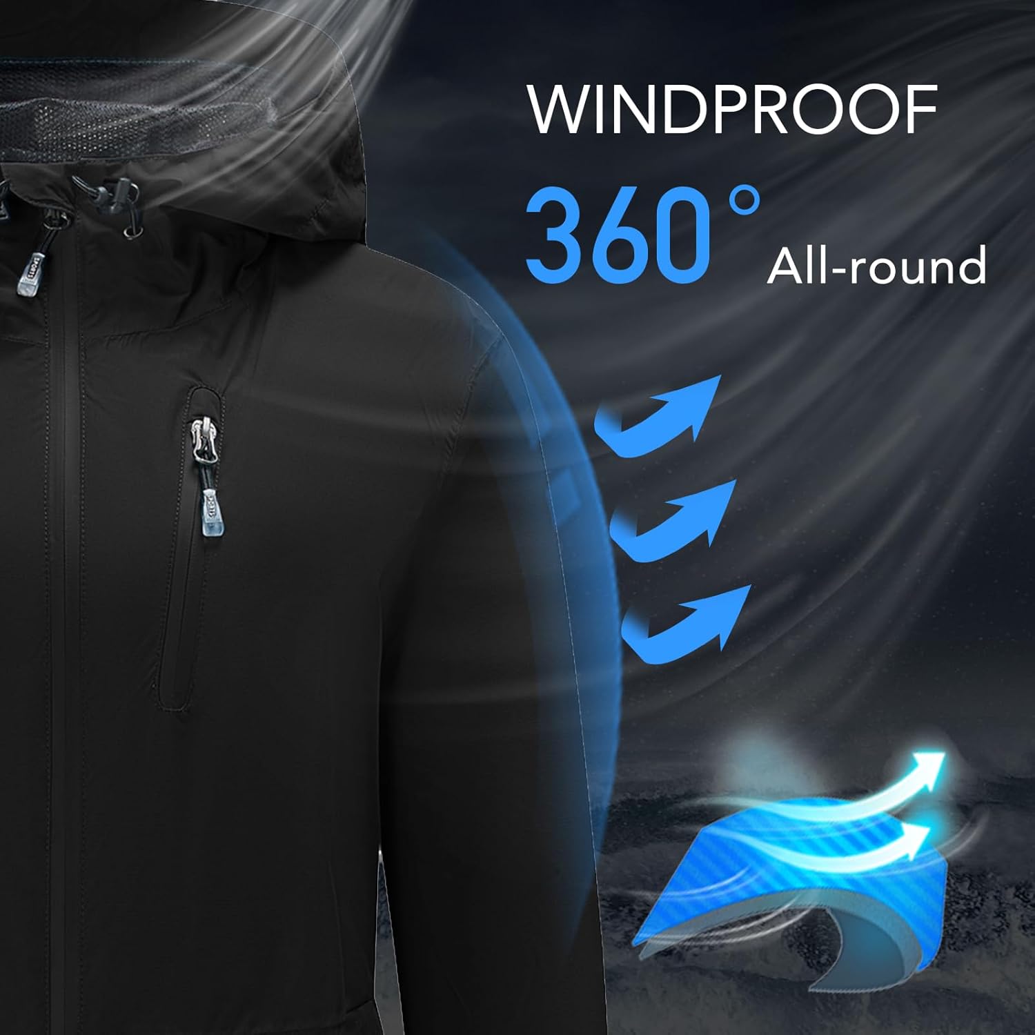 FARVALUE Women's Rain Jacket Waterproof Lightweight Packable Raincoat with Hood Outdoor Active Windbreaker - Image 3