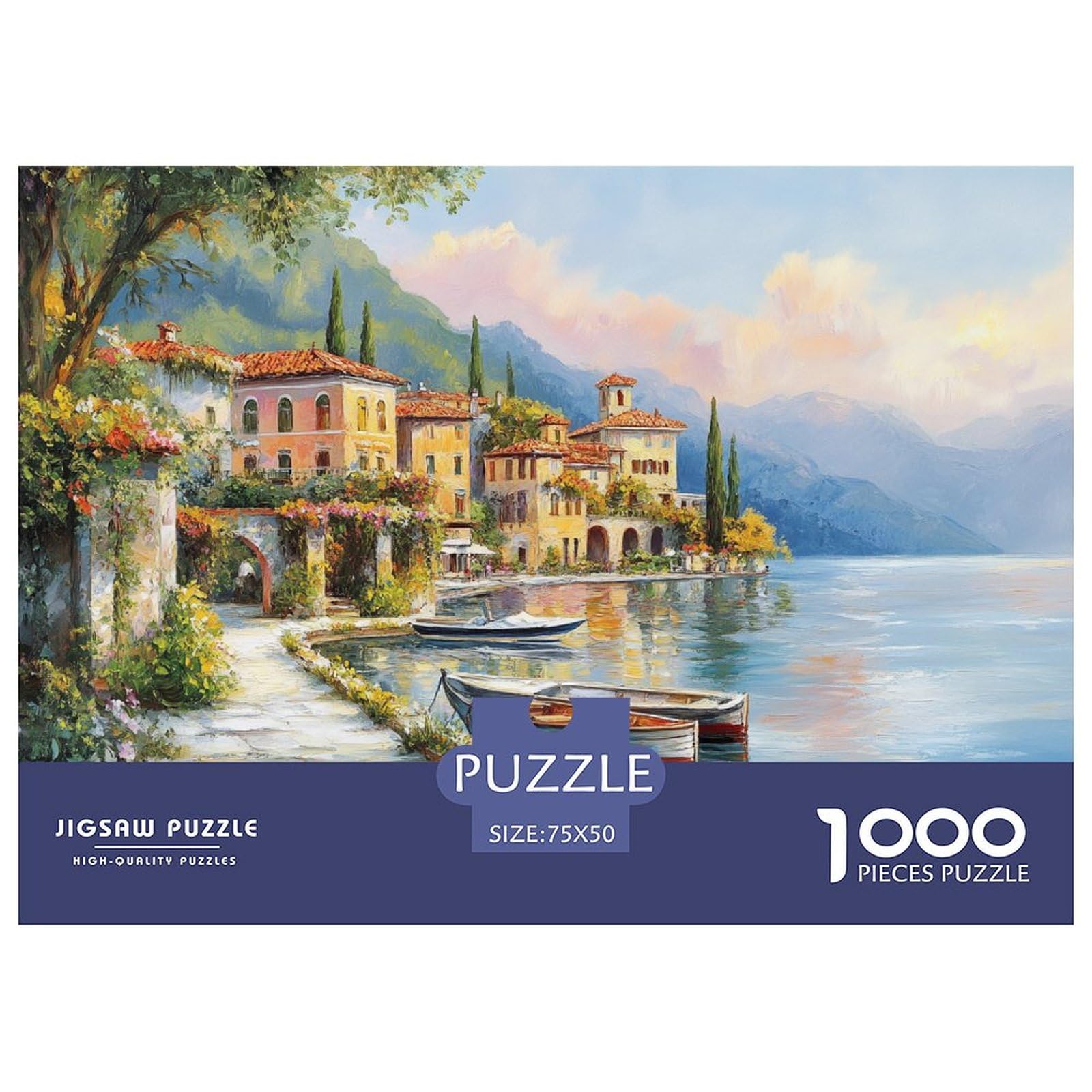 希少 JOHN EINERSSEN JIGSAW PUZZLE 1000PCS Lake Como 1000 Piece Jigsaw Puzzles for Adults, 1000 Piece for