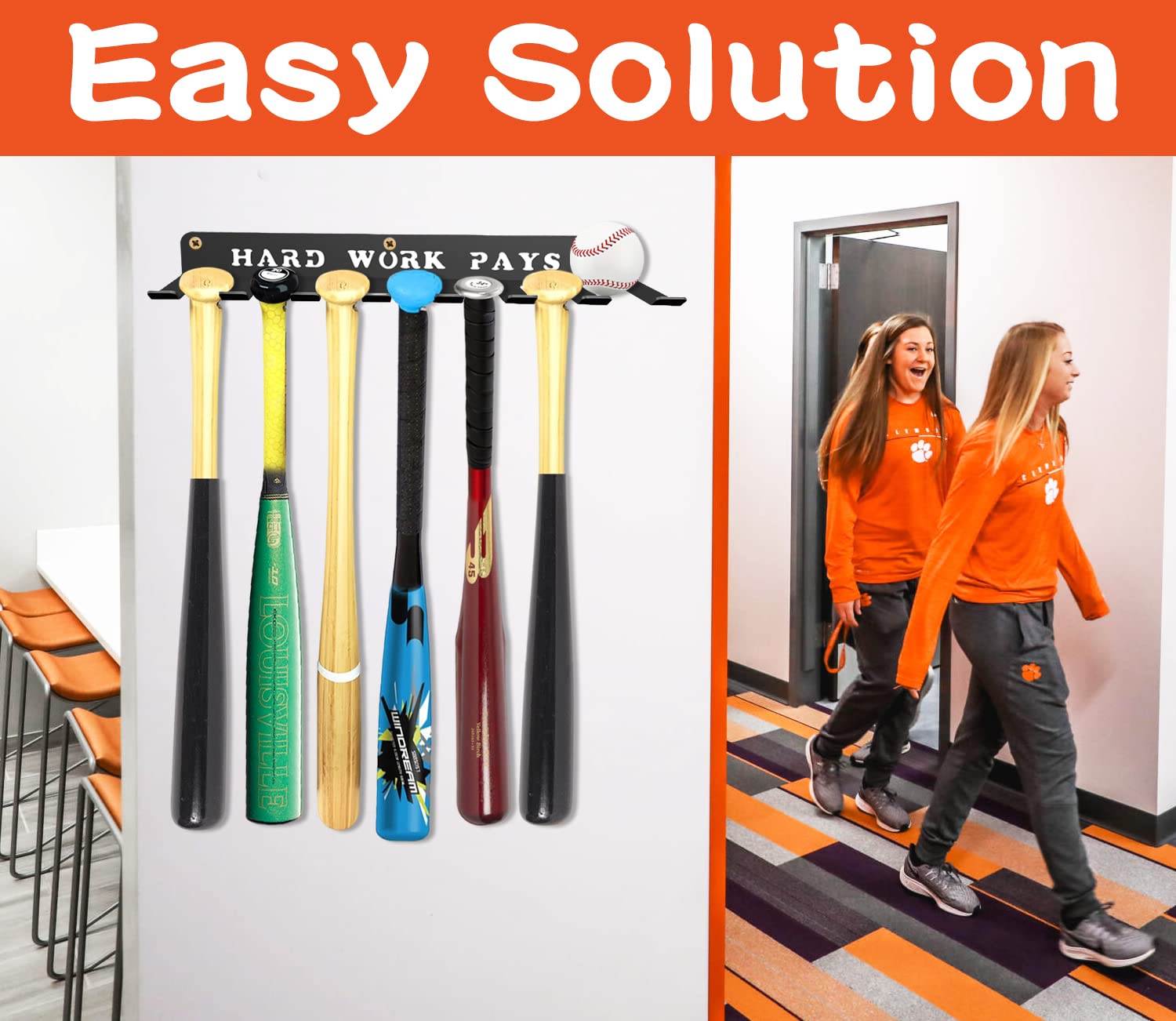 Snapklik.com : Baseball Softball Bat-Caddy Rack Hanger Organizer ...