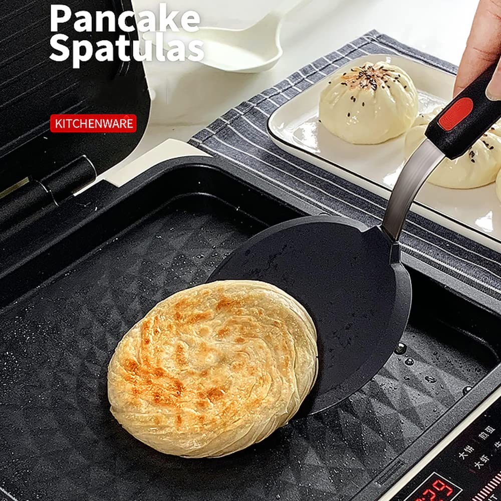 Unicook Flexibele siliconen spatel 2-pack, keukengerei, siliconen kookgerei, 300 graden Fahrenheit hittebestendige keukendraaier, anti-aanbak spatel, ideaal voor het omdraaien van eieren, pannenkoek