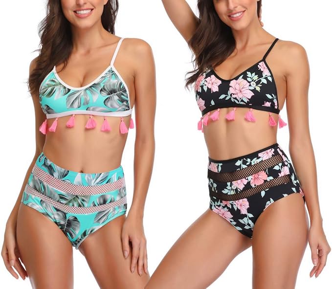Amazon エスライフ S Lifeeling 水着 レディース ビキニ ビーチウェア セクシー 温泉水着 速乾 露背 肌触り良い スカラップ シンプル 純色 黒 青 イエロー レッド ブラック L 163 166cm ビキニ セパレーツ 通販
