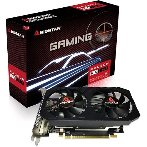 Biostar Gaming Radeon RX 560 4GB GDDR5 128-Bit DirectX 12 PCI Express 3.0 DVI-D Dual Link, HDMI, DisplayPort and Vortex Dual Cooling Fan