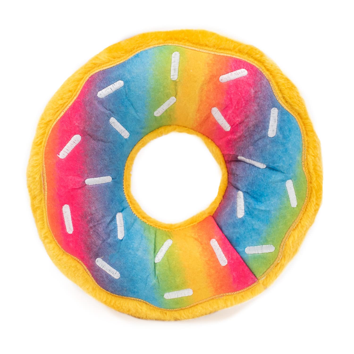Pet Supplies : ZippyPaws Jumbo Donutz - Rainbow Plush Dog