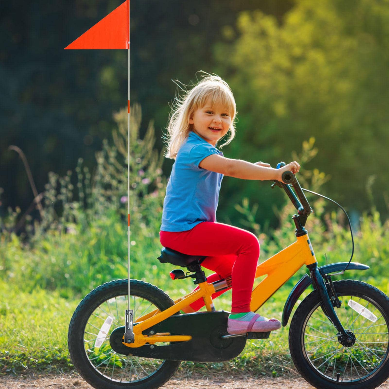 Bandiera Di Sicurezza Per Bici Con Palo Regolabile, Design Teschio Pirata, In PVC E Fibra Di Vetro, Alta Visibilità Per Bambini