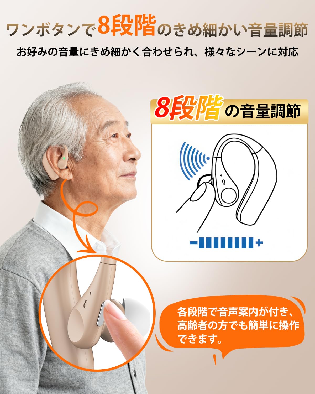 Amazon.co.jp: 【2025年最新進化】集音器 高齢者 しゅうおんき 8段階