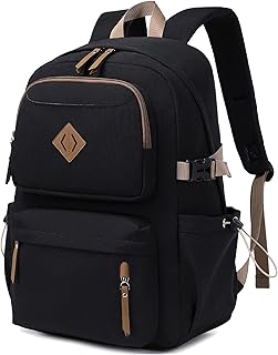 AO ALI VICTORY laptop backpack 15.6 inch anti theft travel backpacks for men and women large college bookbag work business daypack middle high school bag for girls boys teens students black