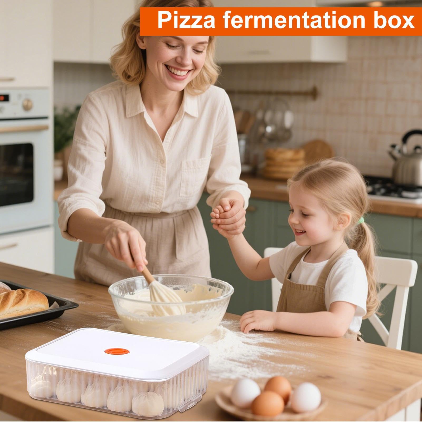 Brotgärbox - Stapelbarer Gärbehälter mit Deckel, langlebige Teigaufsteigbox, Küchen Vorratsbehälter zum Backen | Professionelle Gärboxen für Küche, Backen, Restaurant