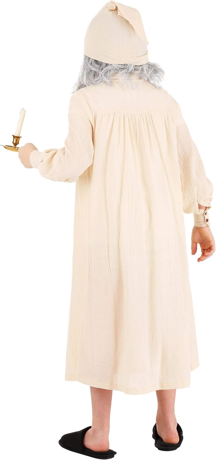 Kid's Humbug Nightgown Costume - Includes Nightgown & Cone-Shaped Cap - Scrooge Costume for Kids