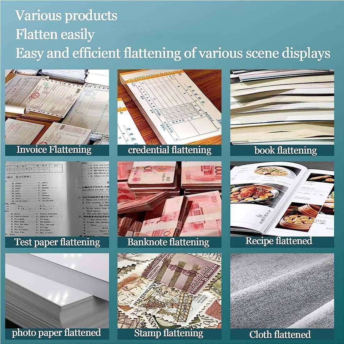 A3/a4 acciaio note fattura appiattimento macchina, macchina manuale della stampa di carta, note raccoglitore del libro di fatture, per file finanziario, ordine espresso, valuta, A3