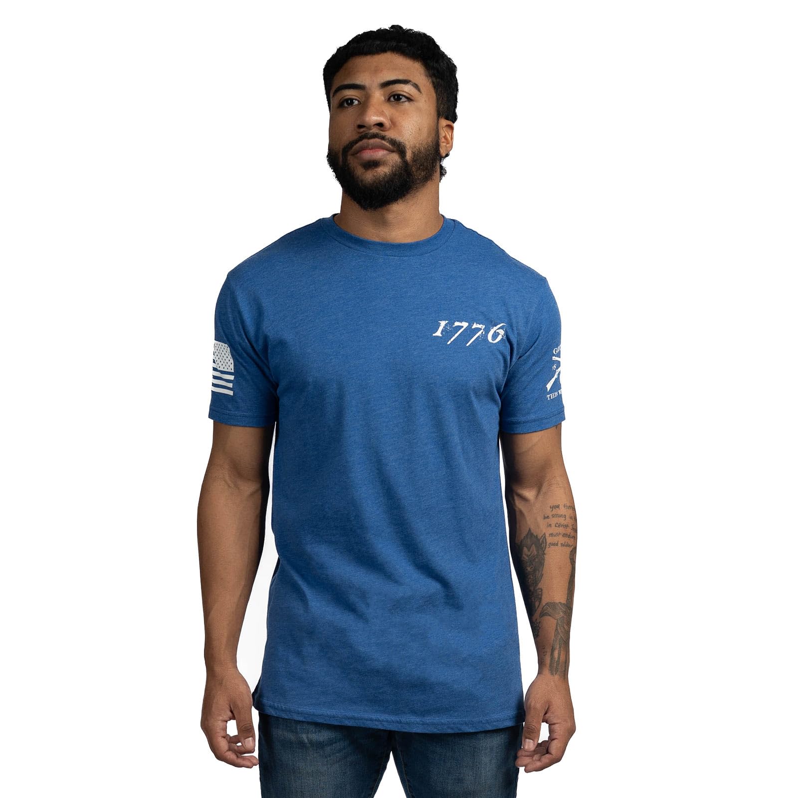 Grunt Style American 1776 Flag Men's Graphic Tee
