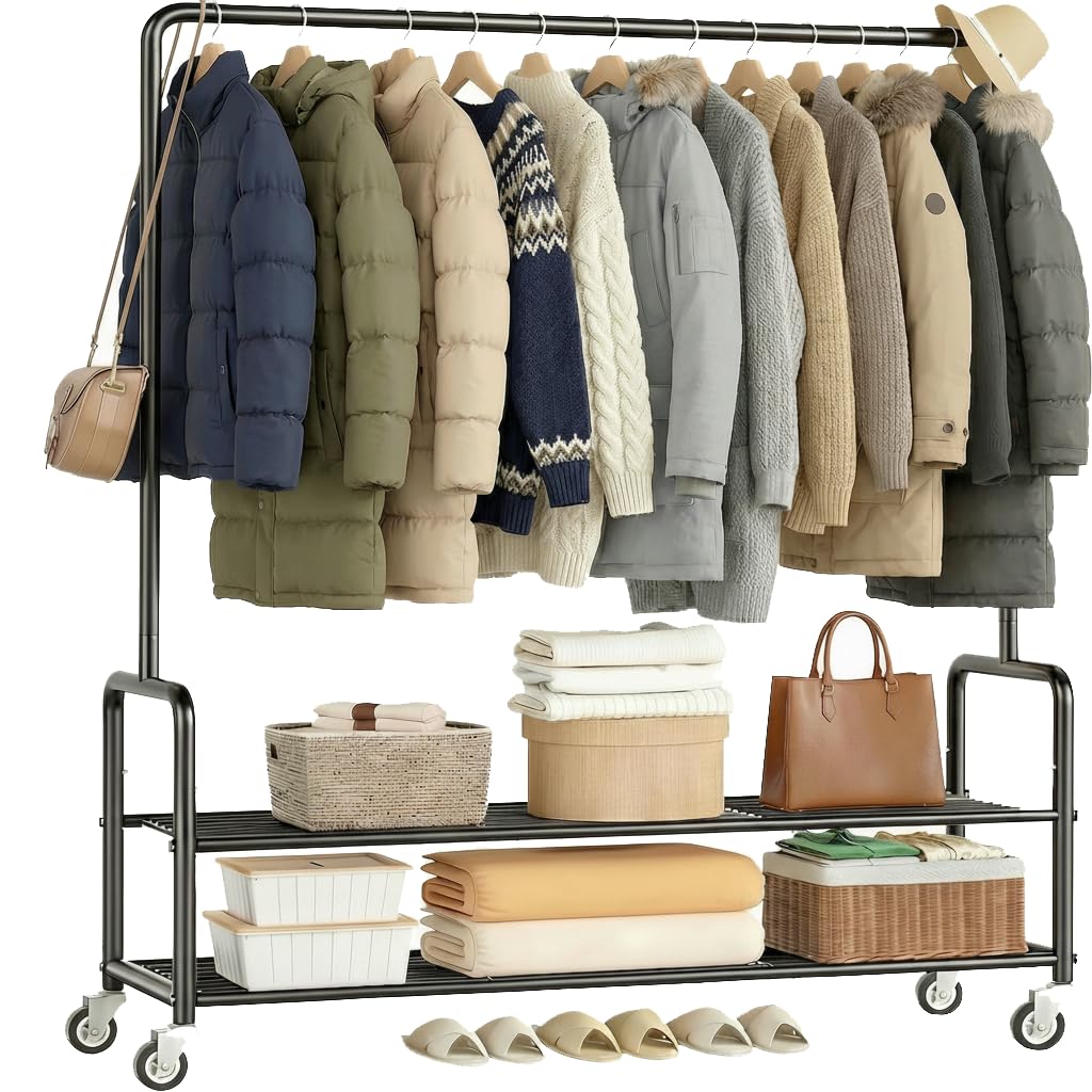Meuble penderie en métal stable et durable pour charges lourdes 118cm