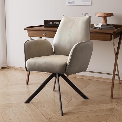 Miniatura 7 de jiexi Silla de escritorio moderna sin ruedas, silla ergonómica de oficina, silla tapizada para oficina en casa, sillas con brazos giratorios con