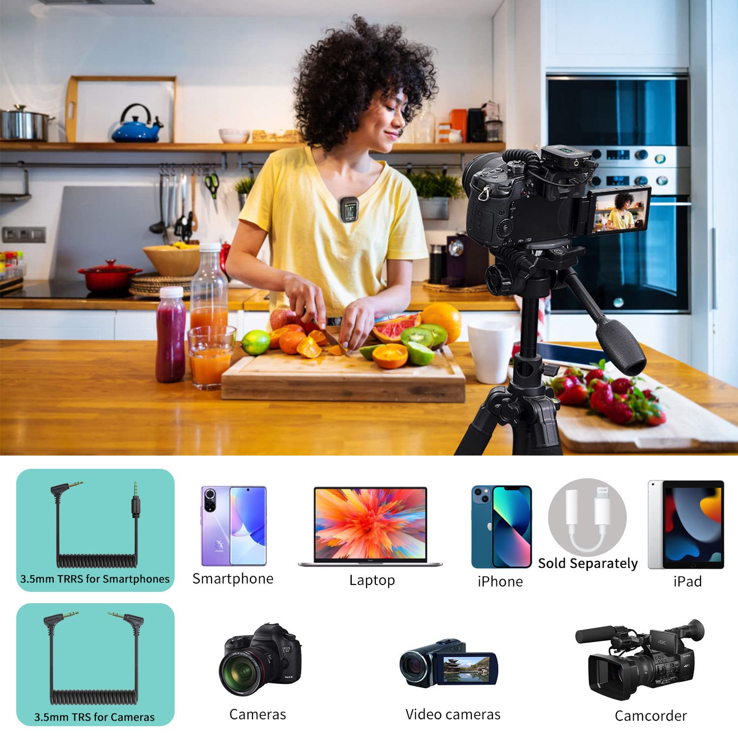 Saramonic Blink500 PROX B1 bezprzewodowy mikrofon lawinowy do smartfonów z aparatem DSLR
