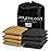 Play Platoon Weather Resistant Cornhole Bags - Set of 8 Regulation Corn Hole Bean Bags - Gold & Black - Durable Duck Cloth Corn Hole Bags for Tossing Game, Includes Tote Bag