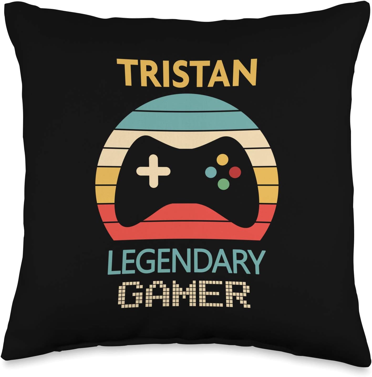 Gamer Tristan Name Gifts Tristan Name Gift Gamer Decor Boys Bedroom Accessories Throw Pillow, 16x16, Multicolor