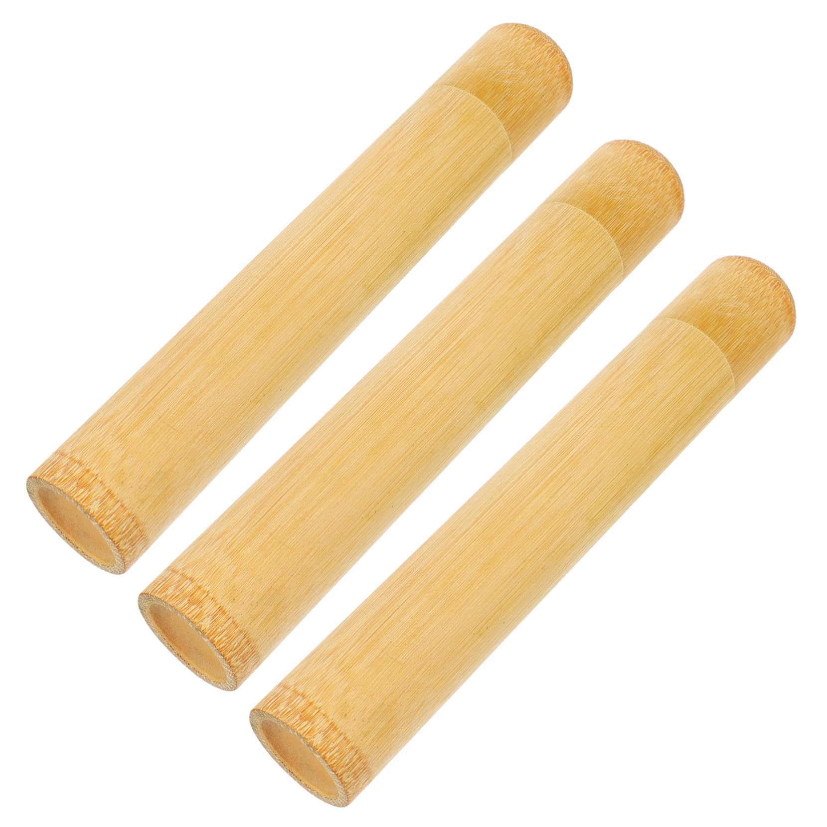 WOFASHPURET 3pcs Travel Toothbrush Holders Durable Lightweight Cases for Outdoor Use Compact for Easy Carrying for Business Trips and Travel Light Brown