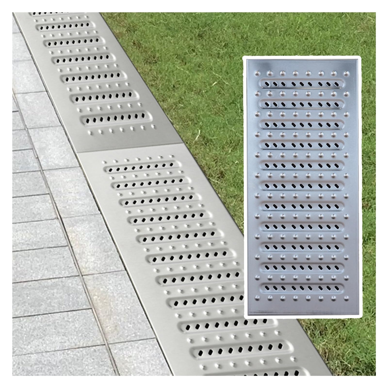 Grille de caniveau carrée à haute capacité pour gestion des eaux pluviales