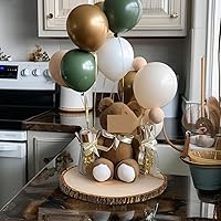 Vista 3 de 10 piezas de grandes rodajas de madera para centros de mesa de 9-10 pulgadas, rondas de madera para decoración de mesas, círculos de madera rústicos