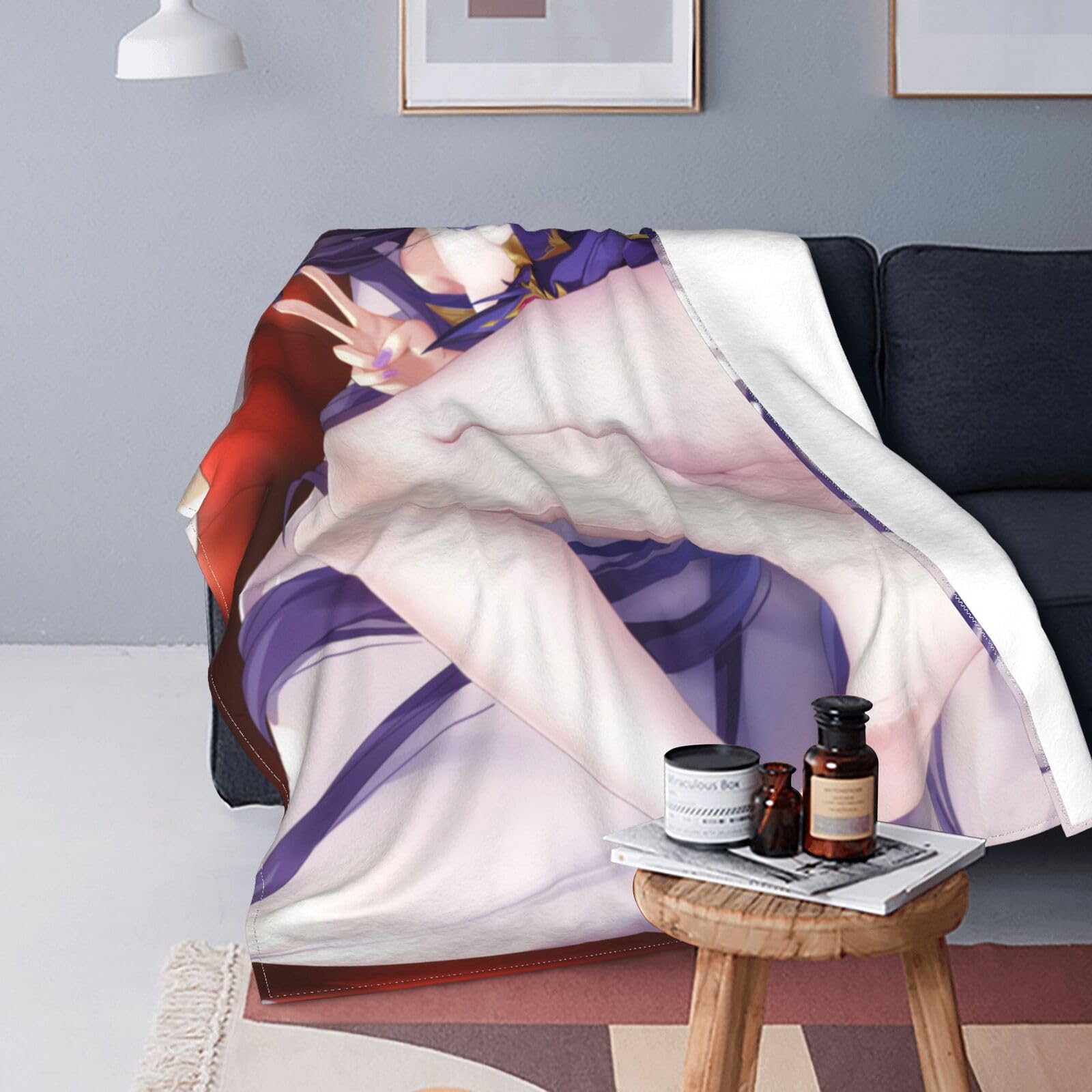 Amazon｜ブランケット 毛布 もうふ 原神 刻晴 白タイツ 可愛い