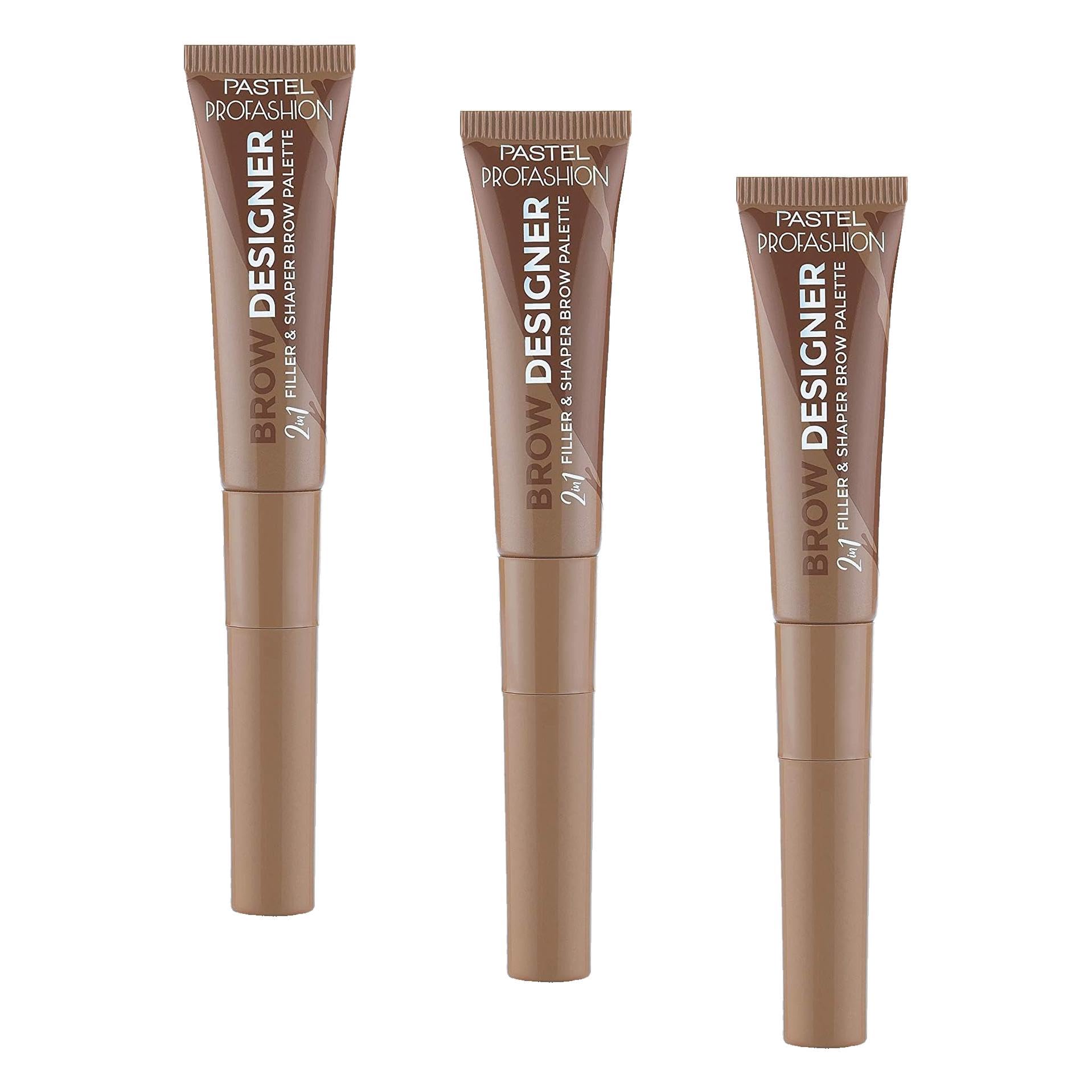 Pastel Profashion Brown Designer 2 In 1 Filler & Shaper Brow Palette 111 (3 paketi)