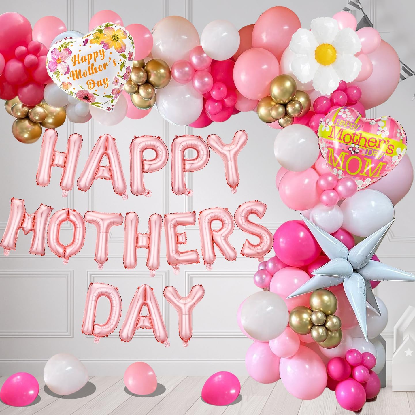 Mother's Day Balloon Garland Arch kit with 134 Pcs Mother's