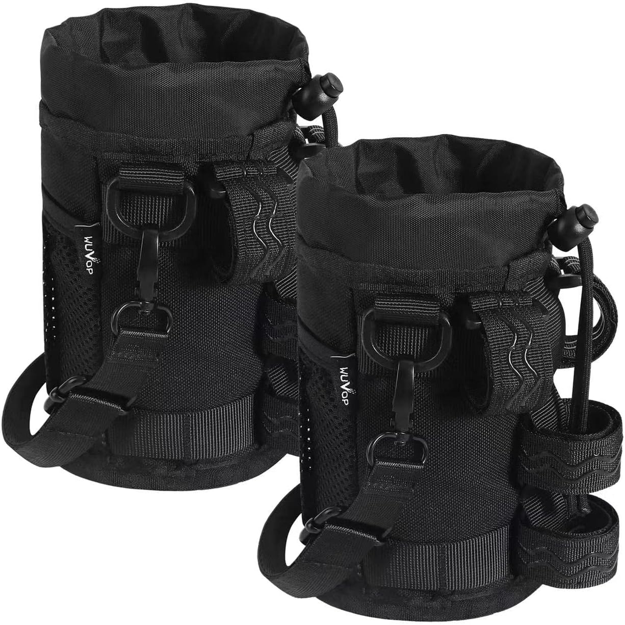 Bike Cup Holder, Water Bottle Holder for Bike Handlebar with Mesh Pockets, Universal Cycling Bicycle Water Bottle Drink Cup Cage for Cruiser, Scooter, Mountain Bikes, Road Bikes, Wheelchair