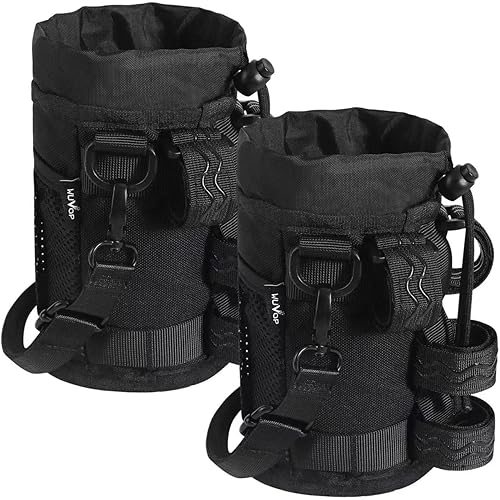 WUVOP Soporte para taza de bicicleta, soporte para botella de agua para bicicleta con bolsillos de malla, universal, para bicicleta, botella de