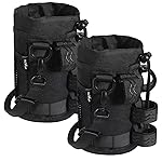 WUVOP Bike Cup Holder, Water Bottle Holder for Bike Handlebar with Mesh Pockets, Universal Cycling Bicycle Water Bottle Drink Cup Cage for Cruiser, Scooter, Mountain Bikes, Road Bikes, Wheelchair